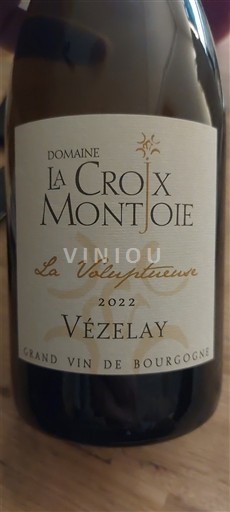 Burgundia Bourgogne Vezelay Domaine La Croix Montjoie La Voluptueuse 2022
