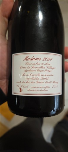 Roussillon Côtes du Roussillon Villages Les Vignes d'Elodie Madame 2021