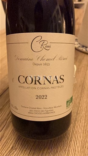 Valea Ronului Cornas Domaine Chomel Rémi 2022