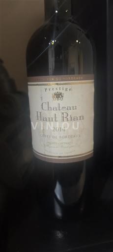 Bordeaux Côtes-de-Bordeaux Château Haut Rian Prestige 2014