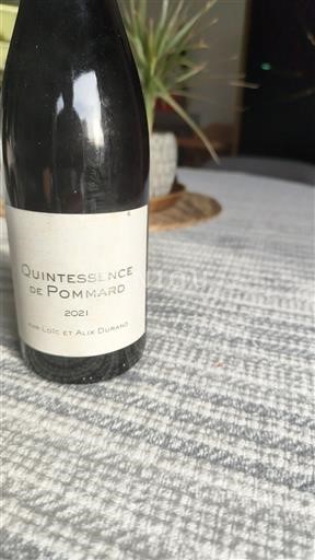 Viner Rouge sec Quintessence de Pommard Jean Loïc et Alix Durand 2021 Frankrike Bourgogne Pommard AOC