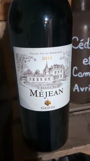Bordeaux Graves Château Méjean 2014