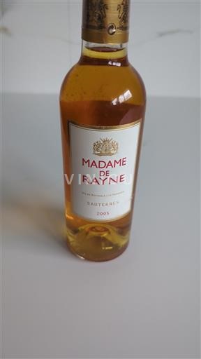 Bordeaux Sauternes Rayne Vigneau Madame de Rayne 2005