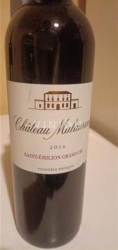 Burdeos Saint-Émilion Gran Cru Grand Cru Château Malaurau 2016
