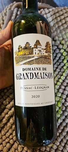 Bordeaux Pessac-Léognan Domaine Grandmaison 2020