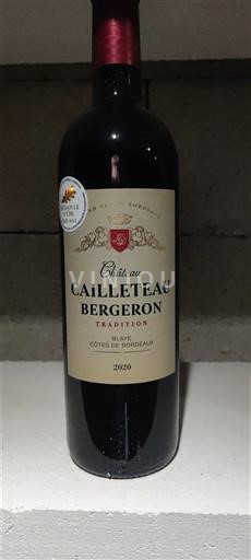 Bordeaux Côtes-de-Bordeaux Château Cailleteau Bergeron Tradition 2020