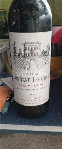 Bordeaux Haut-Médoc Château Constant Lesquireau 1986