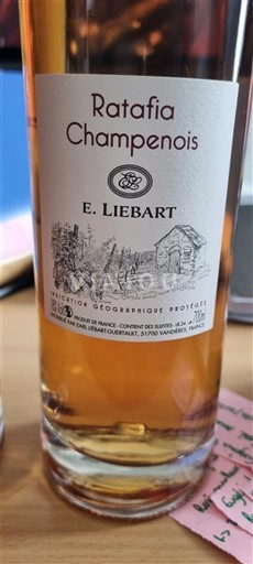Champagne Ratafia champenois E. Liebart Nemilésimat