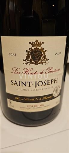 Valea Ronului Saint-Joseph Cave de Tain Les Hauts de Pavières 2018