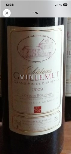 Bordeaux Côtes-de-Bordeaux Château Guillemet 2009