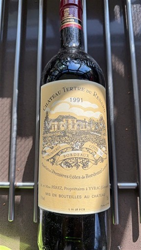 Bordeaux Premières-Côtes-de-Bordeaux Château Tertre du Renard 1991
