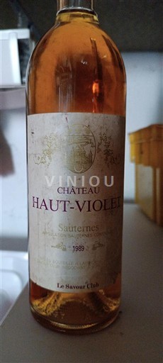 Bordeaux Sauternes Château Haut-Violet 1989