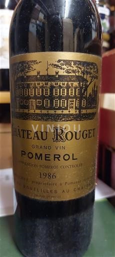 Bordeaux Pomerol Château Rouget Jean Brochet 1986