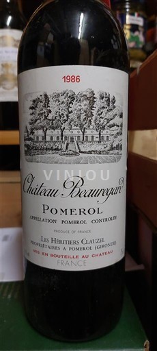 Bordeaux Pomerol Château Beauregard Les Héritiers Clauzel 1986
