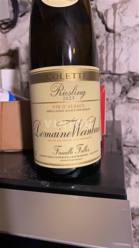 Alsacia Riesling Grand Cru Domaine Weinbach Colette 2023