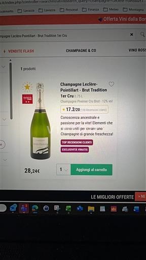 Champagne Nespecificat Champagne Leclere-Pointillart Brut Tradition 1er Cru Nemilésimat