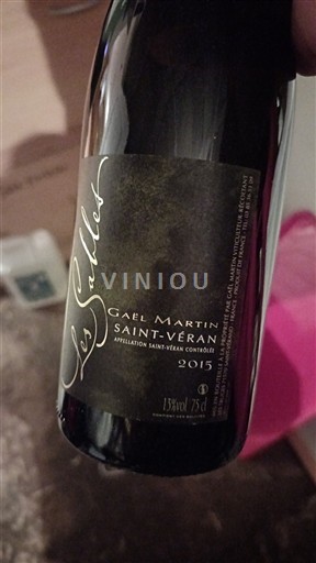 Wines Blanc sec Les Sables Gaël Martin 2015 France Burgundy Saint-Véran AOC