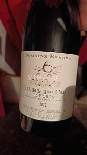 Burgundia Nespecificat Premier Cru Domaine Besson Le Vigron 2022