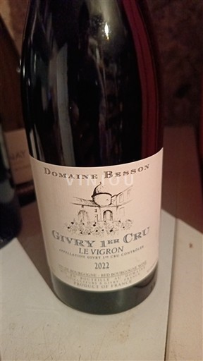 Wijnen Rouge sec Le Vigron Domaine Besson 2022 Frankrijk Bourgondië Niet gespecificeerd AOC Premier Cru