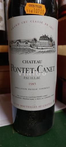 Bordeaux Pauillac Château Pontet-Canet Guy Tesseron 1985