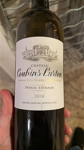 Bordeaux Pessac-Léognan Grand Cru Château Couhins-Lurton 2018