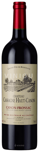 Bordeaux Canon-Fronsac Château Cassagne Haut-Canon 1982