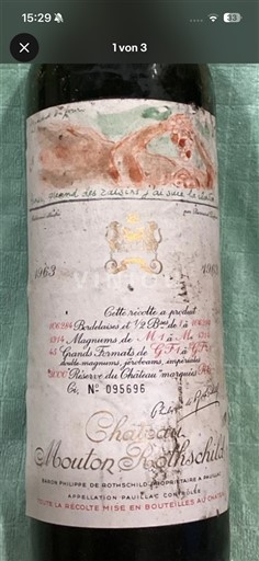 Бордо Пойяк Grand Cru Château Mouton Rothschild 1963