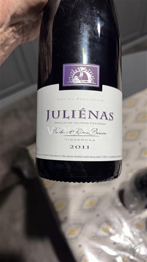 Beaujolais Juliénas Pauline et Romain Bernard 2011