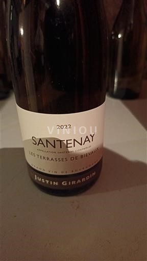 Burgundia Santenay Justin Girardin Les Terrasses de Bievaux 2022