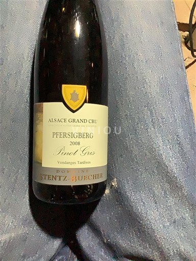 Alsace Määrittelemätön Grand Cru Domaine Stentz-Buecher Pfersigberg Pinot Gris Vendanges Tardives 2008
