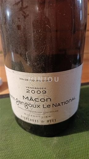 Burgundia Mâcon și mâcon-sate Vignerons de Buxy Saint-Gengoux Le National 2009