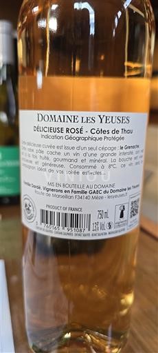Languedoc și Roussillon Côtes de Thau Domaine Les Yeuses Délicieuse Rosé 2024