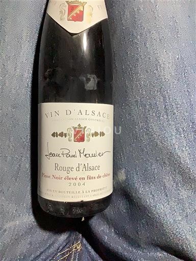 Alsacia Jean-Paul Kaeffer Rouge d'Alsace Pinot Noir élevé en fûts de chêne 2004