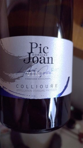 Roussillon Collioure Domaine Pic Joan Nemilésimat