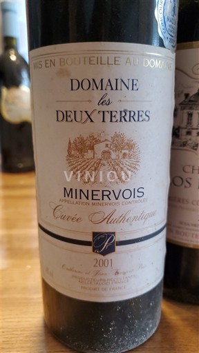 Languedoc Minervois Domaine Les Deux Terres Authentique 2001