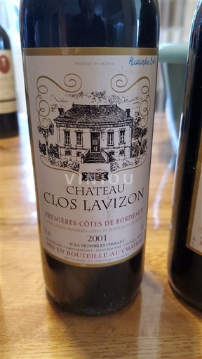 Bordeaux Premières-Côtes-de-Bordeaux Château Clos Lavizon 2001