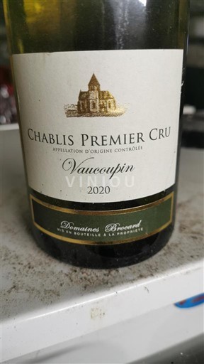 Burgundia Chablis Premier Cru Domaine Domaines Brocard Vaucopin 2020