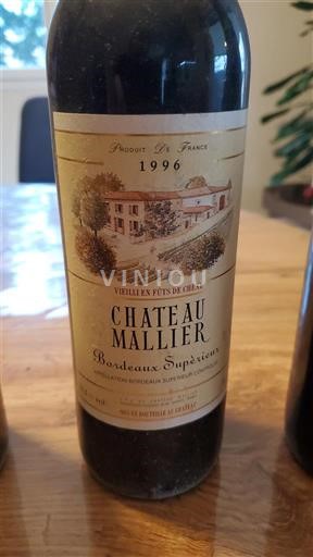 Bordeaux Bordeaux superior Château Mallier 1996