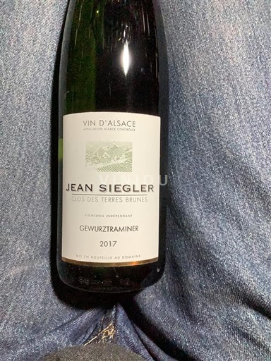 Alsacia Jean Siegler Clos des Terres Brunes 2017