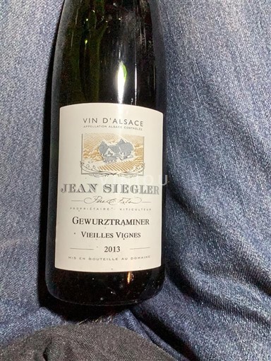 Alsacia Jean Siegler Vieilles Vignes 2013