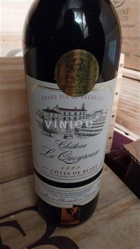 Bordeaux Côtes-de-Blaye Château Le Queyroux 1999