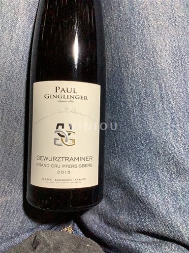 Alsacia Nespecificat Grand Cru Paul Ginglinger Grand Cru Pfersigberg 2015