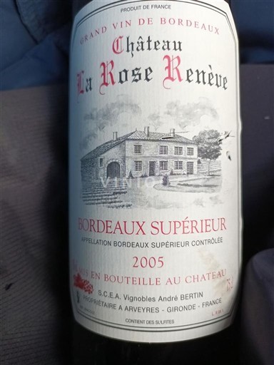 Bordeaux Bordeaux superior Château La Rose Renève 2005