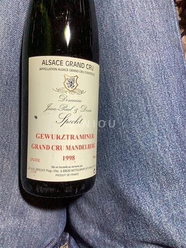 Alsacia Nespecificat Grand Cru Domaine Jean-Paul & Denis Specht 1998