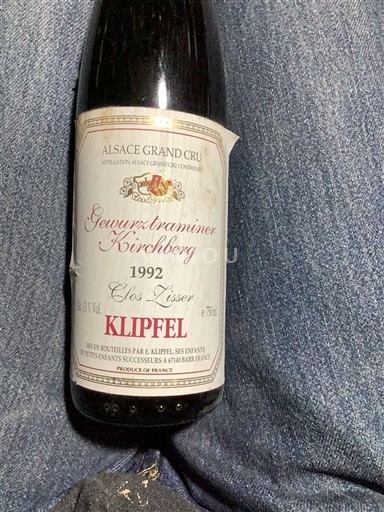 Alsacia Nespecificat Grand Cru Klipfel Clos Zisser 1992