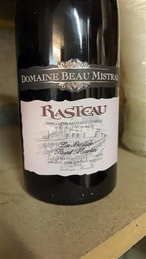 Valea Ronului Rasteau Domaine Beau Mistral Les Boudilles Saint Martin Nemilésimat
