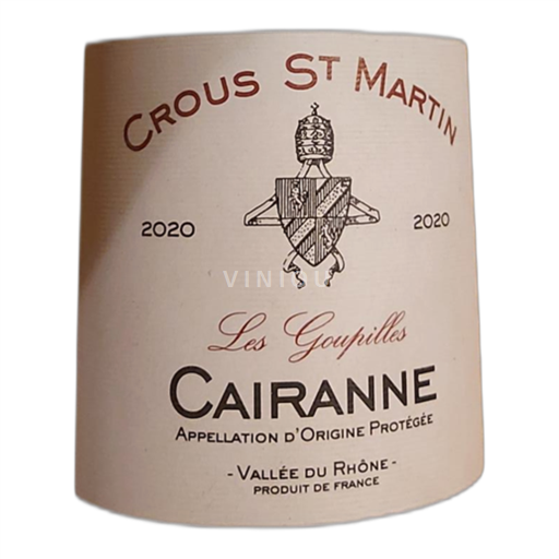 Thung lũng Rhône Cairanne Crous St Martin Les Goupilles 2020