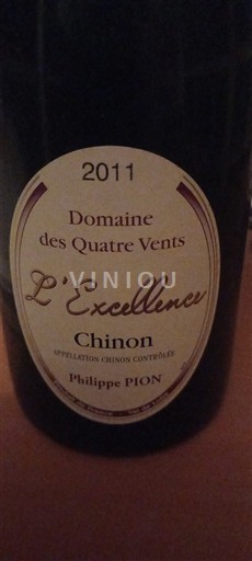Valea Loarei Chinon Domaine Quatre Vents L'Excellence 2011