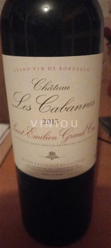 Bordeaux Saint-Émilion Grand Cru Château Les Cabannes 2013