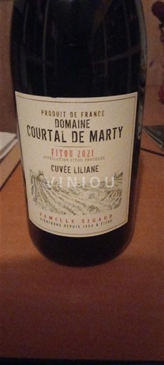 Languedoc Fitou Domaine Courtal de Marty Liliane 2021